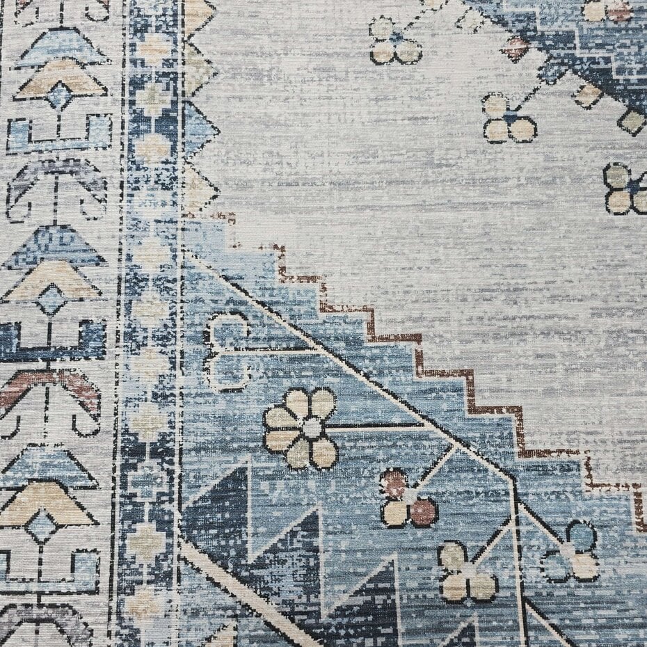 Vintage vloerkleed - Burano Blauw Vintage vloerkleed - Burano Blauw