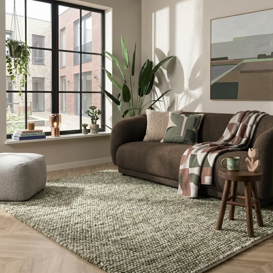 Wollen vloerkleed - Ventura Groen Wollen vloerkleed - Ventura Groen