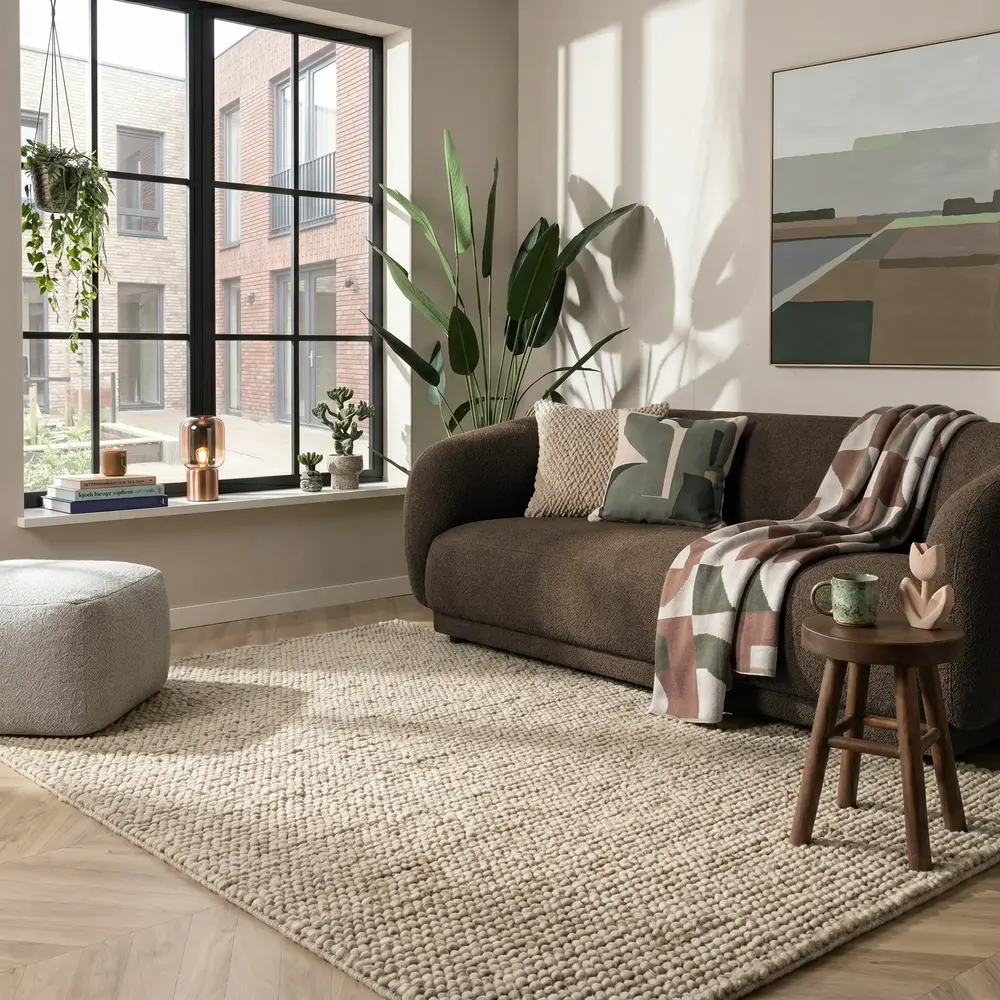 Wollen vloerkleed - Ventura Beige/Taupe