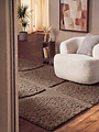 Geometrisch hoogpolig vloerkleed - Lambeth Bruin