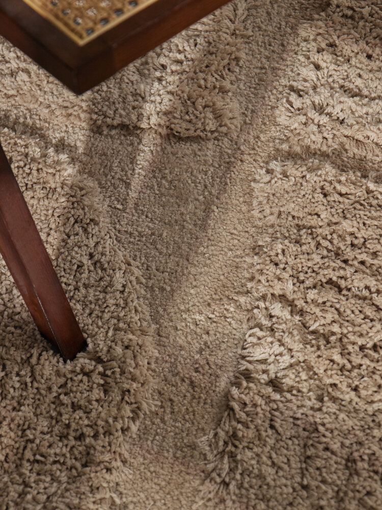 Geometrisch hoogpolig vloerkleed - Lambeth Beige Geometrisch hoogpolig vloerkleed - Lambeth Beige