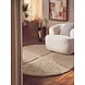 Rond geometrisch hoogpolig vloerkleed - Lambeth Beige Rond geometrisch hoogpolig vloerkleed - Lambeth Beige