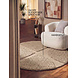 Rond geometrisch hoogpolig vloerkleed - Lambeth Beige Rond geometrisch hoogpolig vloerkleed - Lambeth Beige