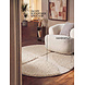 Rond geometrisch hoogpolig vloerkleed - Lambeth Creme Rond geometrisch hoogpolig vloerkleed - Lambeth Creme