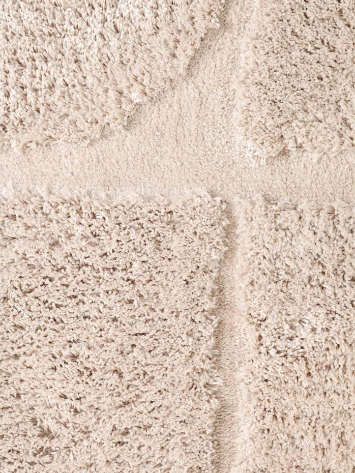 Rond geometrisch hoogpolig vloerkleed - Lambeth Creme Rond geometrisch hoogpolig vloerkleed - Lambeth Creme