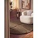 Rond geometrisch hoogpolig vloerkleed - Lambeth Bruin Rond geometrisch hoogpolig vloerkleed - Lambeth Bruin