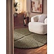 Rond geometrisch hoogpolig vloerkleed - Lambeth Groen Rond geometrisch hoogpolig vloerkleed - Lambeth Groen
