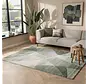 Abstract vloerkleed - Vernazza Groen/Creme