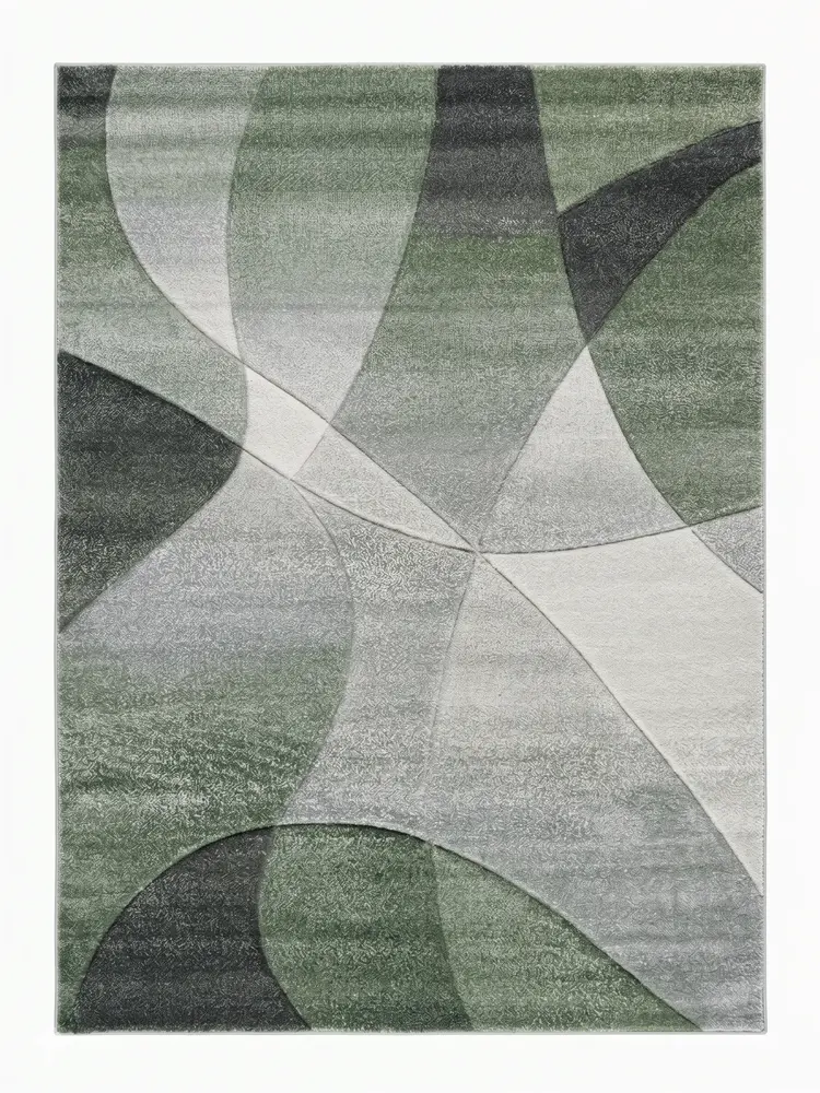 Abstract vloerkleed - Vernazza Groen/Creme