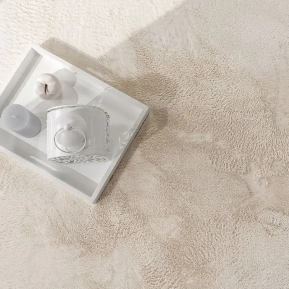 Laagpolig fluffy vloerkleed - Amalfi Beige Laagpolig fluffy vloerkleed - Amalfi Beige