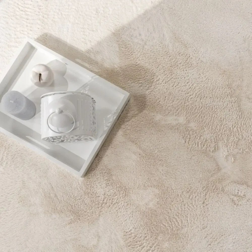 Laagpolig fluffy vloerkleed - Amalfi Beige Laagpolig fluffy vloerkleed - Amalfi Beige