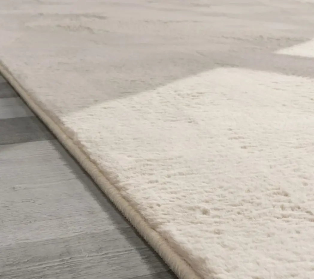 Laagpolig fluffy vloerkleed - Amalfi Beige Laagpolig fluffy vloerkleed - Amalfi Beige
