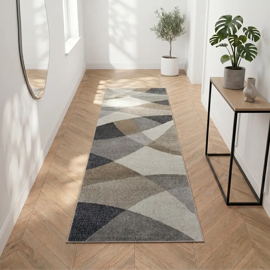 Loper Modern vloerkleed - Belos Beige/Grijs Loper Modern vloerkleed - Belos Beige/Grijs