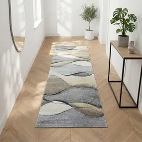 Loper Abstract vloerkleed - Belos Beige/Grijs/Taupe Loper Abstract vloerkleed - Belos Beige/Grijs/Taupe