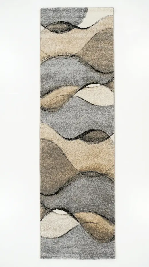 Loper Abstract vloerkleed - Belos Beige/Grijs/Taupe Loper Abstract vloerkleed - Belos Beige/Grijs/Taupe