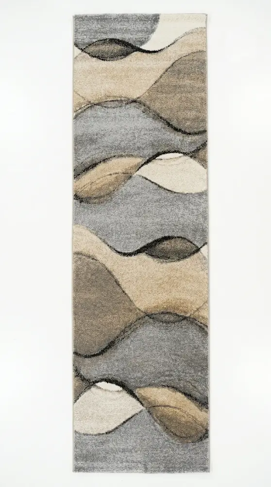 Loper Abstract vloerkleed - Belos Beige/Grijs/Taupe Loper Abstract vloerkleed - Belos Beige/Grijs/Taupe