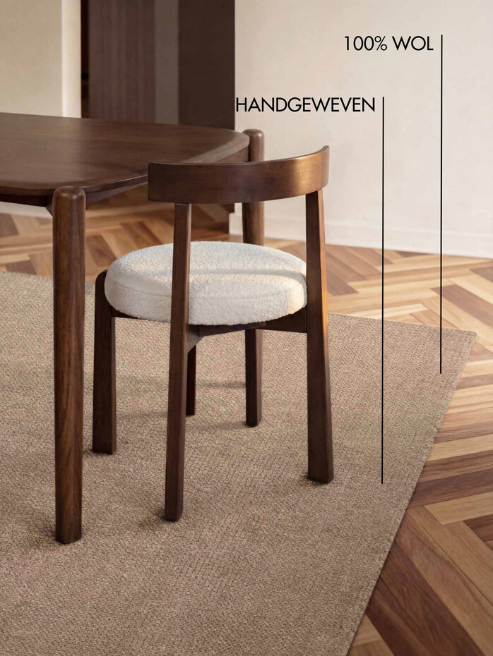 Wollen vloerkleed - Greenwich Beige Wollen vloerkleed - Greenwich Beige