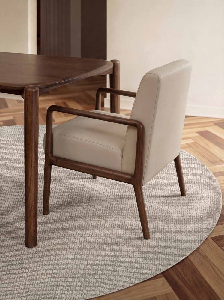 Rond wollen vloerkleed - Greenwich Naturel Wit Rond wollen vloerkleed - Greenwich Naturel Wit