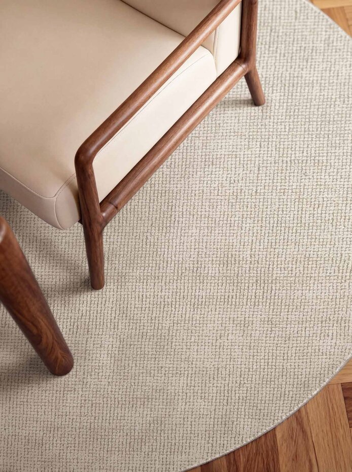 Rond wollen vloerkleed - Greenwich Naturel Wit Rond wollen vloerkleed - Greenwich Naturel Wit