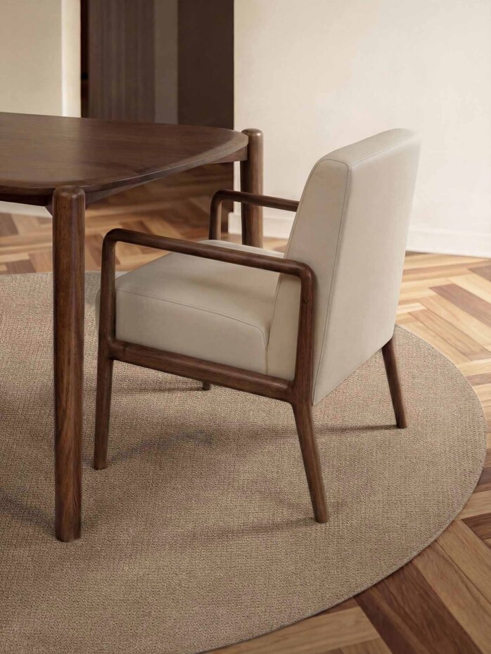 Rond wollen vloerkleed - Greenwich Beige Rond wollen vloerkleed - Greenwich Beige