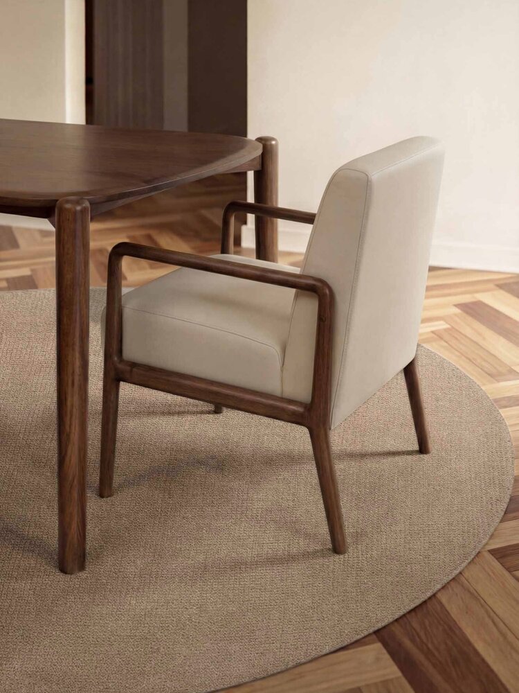 Rond wollen vloerkleed - Greenwich Beige Rond wollen vloerkleed - Greenwich Beige