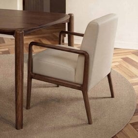 Ted Baker Rond wollen vloerkleed - Greenwich Beige Ted Baker Rond wollen vloerkleed - Greenwich Beige
