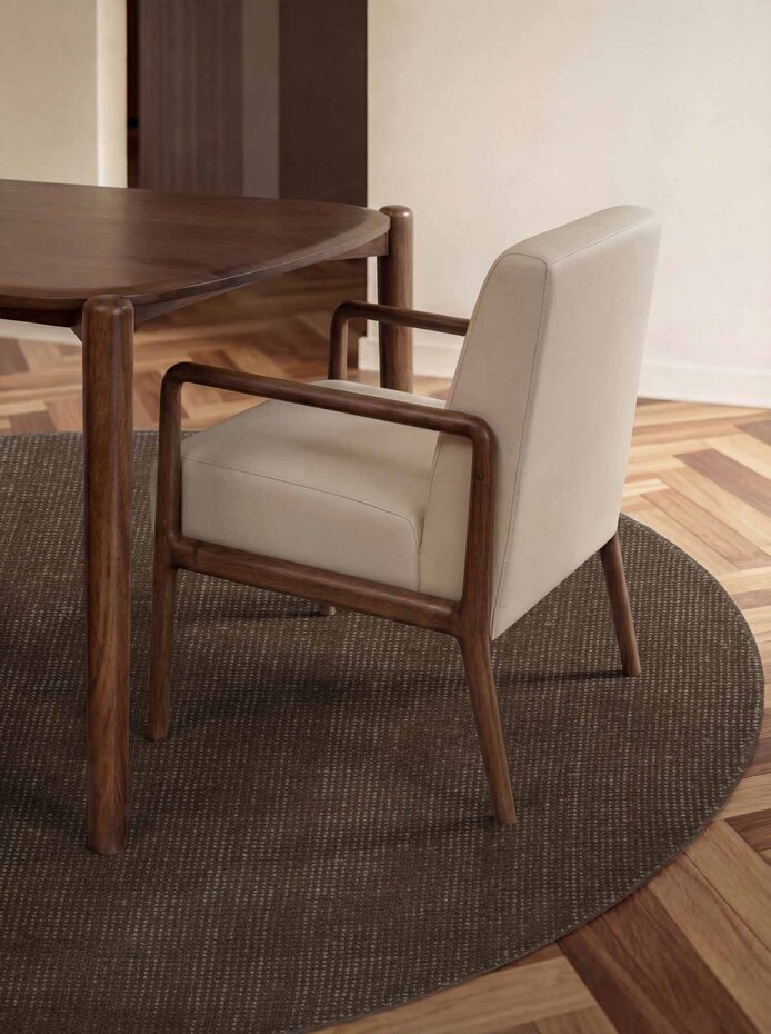 Rond wollen vloerkleed - Greenwich Bruin Rond wollen vloerkleed - Greenwich Bruin