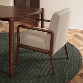 Ted Baker Rond wollen vloerkleed - Greenwich Groen