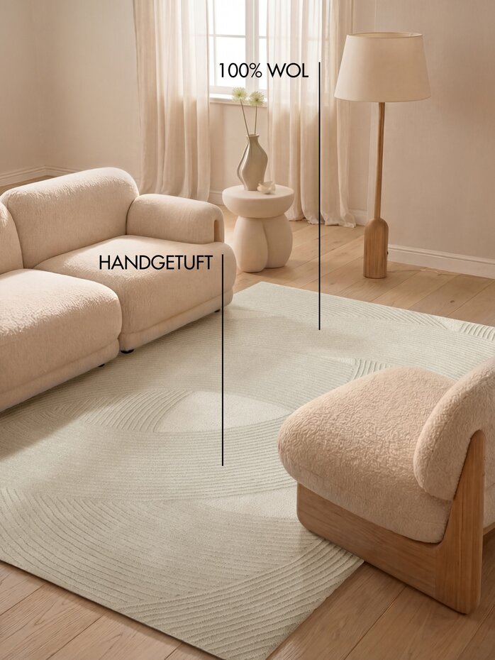 Wollen vloerkleed - Kensington Creme Wollen vloerkleed - Kensington Creme