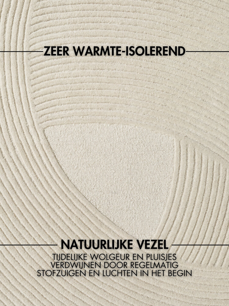 Wollen vloerkleed - Kensington Creme Wollen vloerkleed - Kensington Creme