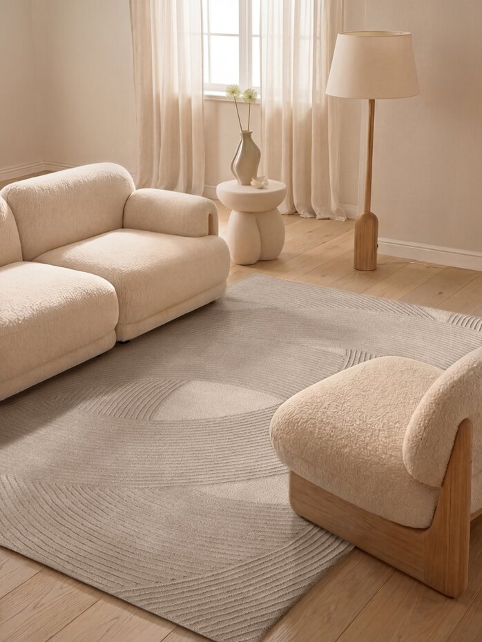 Wollen vloerkleed - Kensington Beige Wollen vloerkleed - Kensington Beige