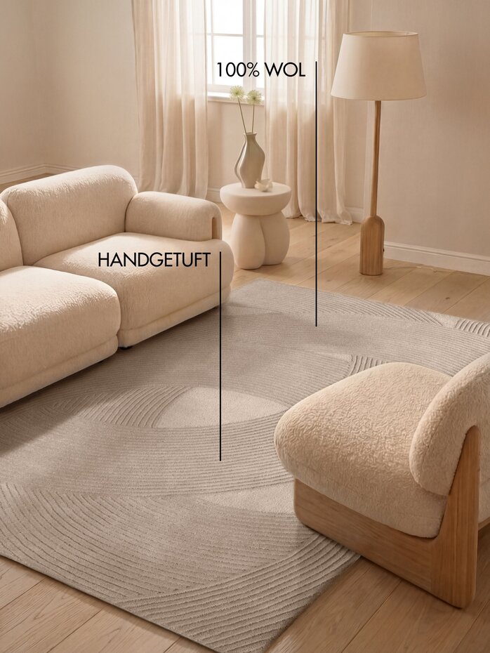 Wollen vloerkleed - Kensington Beige Wollen vloerkleed - Kensington Beige