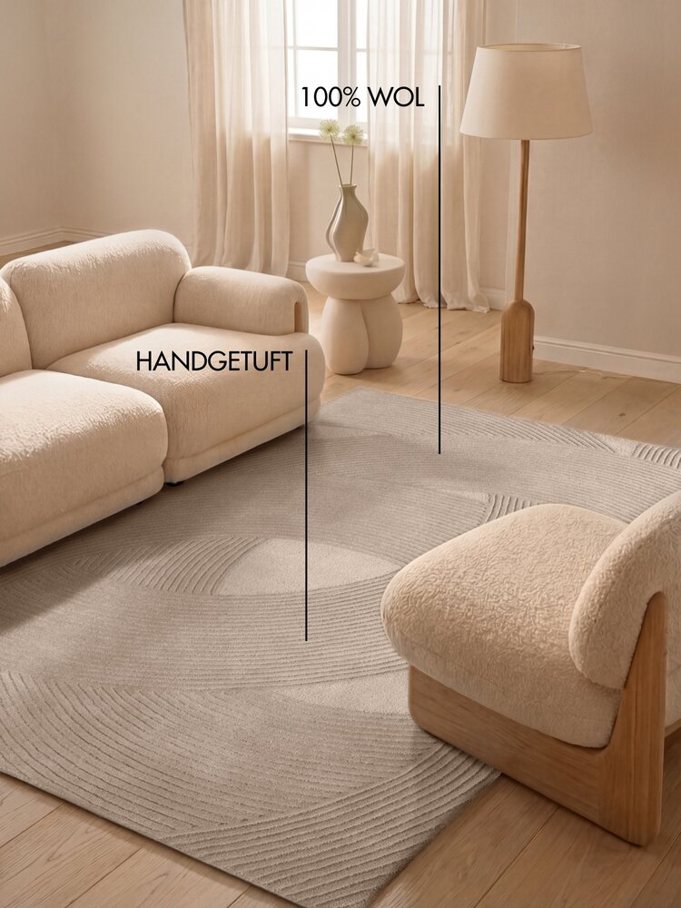 Wollen vloerkleed - Kensington Beige Wollen vloerkleed - Kensington Beige