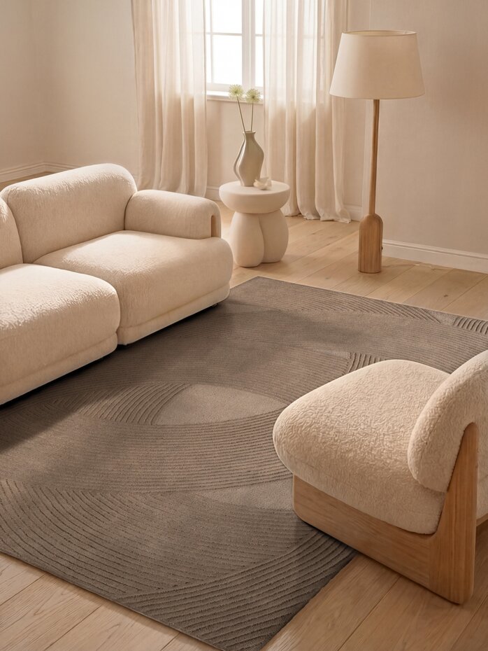 Wollen vloerkleed - Kensington Bruin Wollen vloerkleed - Kensington Bruin