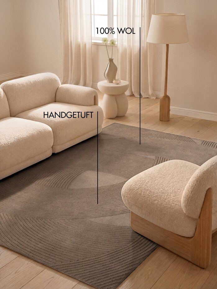Wollen vloerkleed - Kensington Bruin Wollen vloerkleed - Kensington Bruin