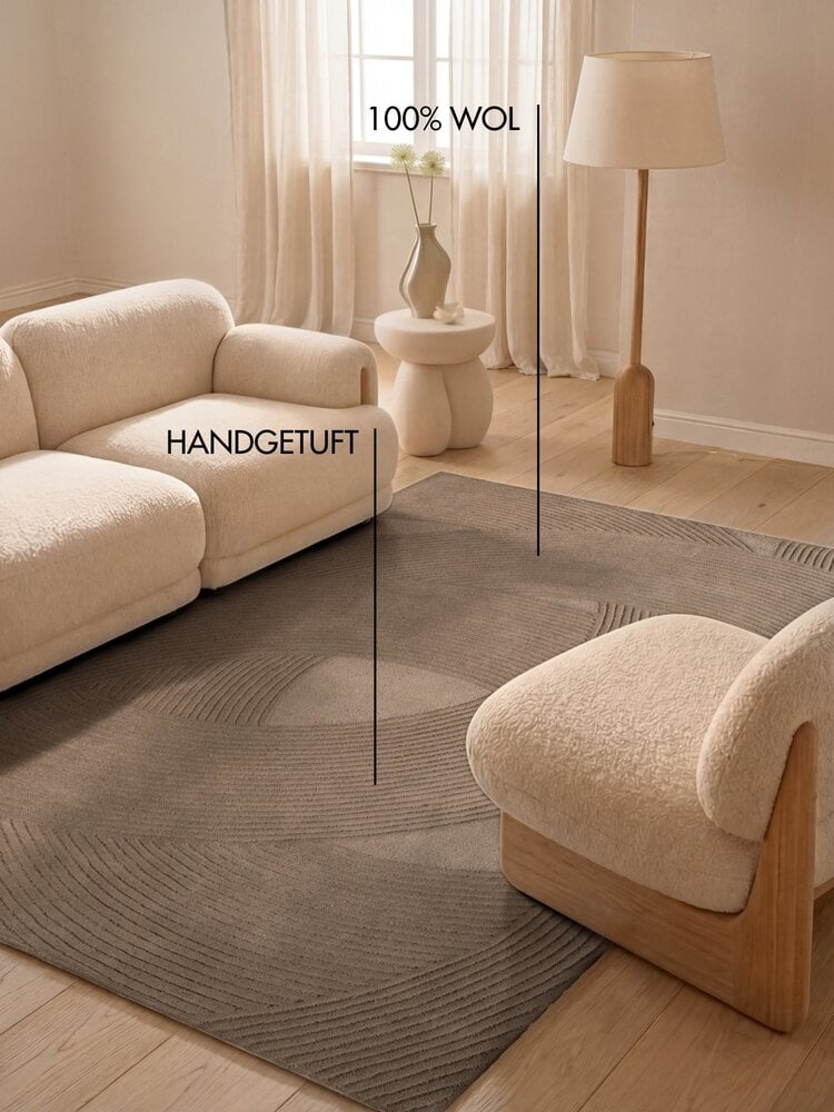 Wollen vloerkleed - Kensington Bruin Wollen vloerkleed - Kensington Bruin