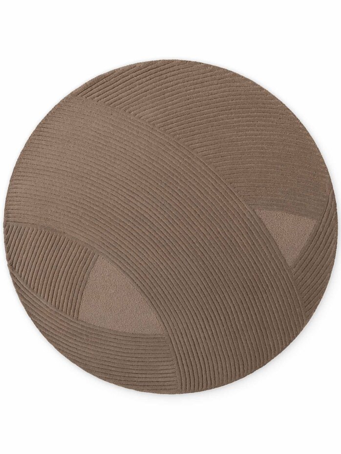 Rond wollen vloerkleed - Kensington Bruin Rond wollen vloerkleed - Kensington Bruin