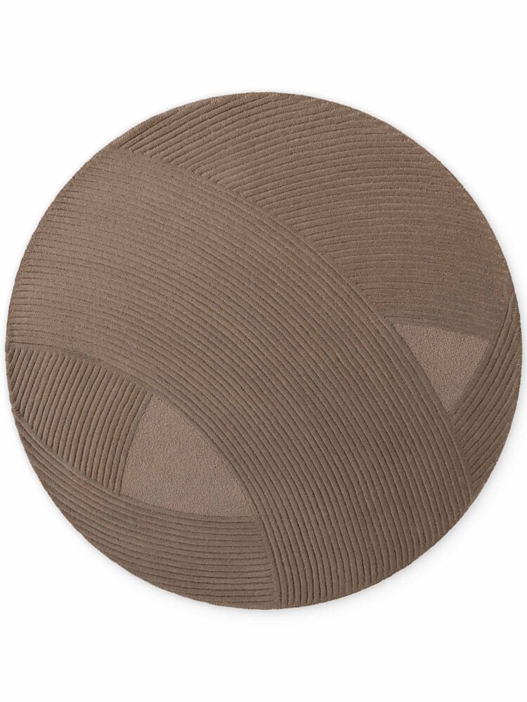 Rond wollen vloerkleed - Kensington Bruin Rond wollen vloerkleed - Kensington Bruin