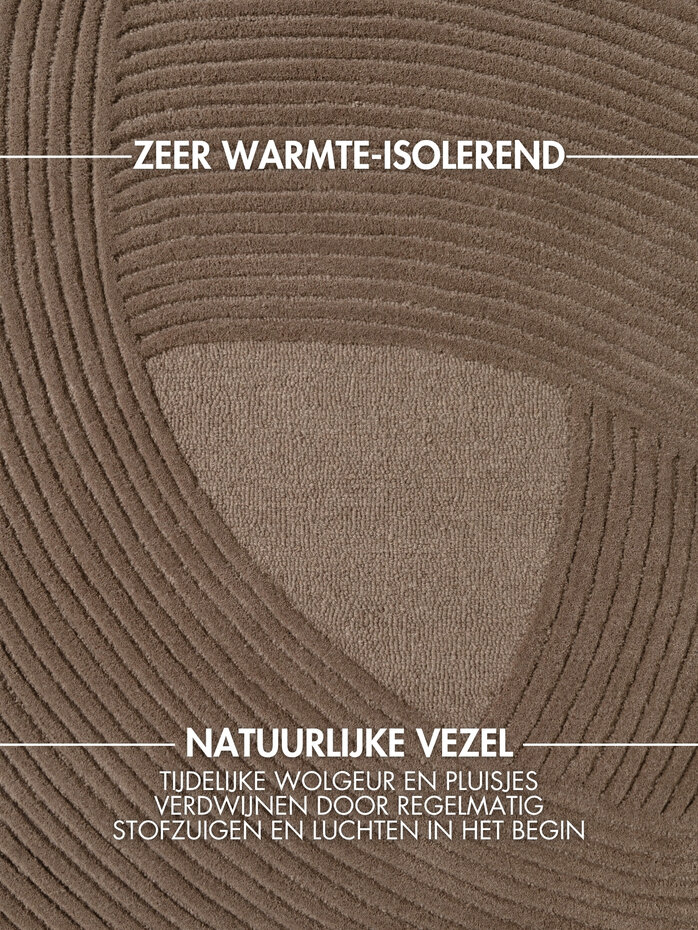 Rond wollen vloerkleed - Kensington Bruin Rond wollen vloerkleed - Kensington Bruin