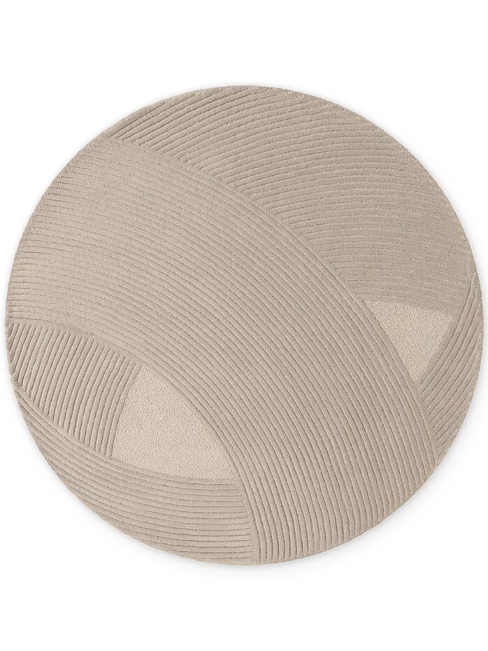 Rond wollen vloerkleed - Kensington Beige Rond wollen vloerkleed - Kensington Beige