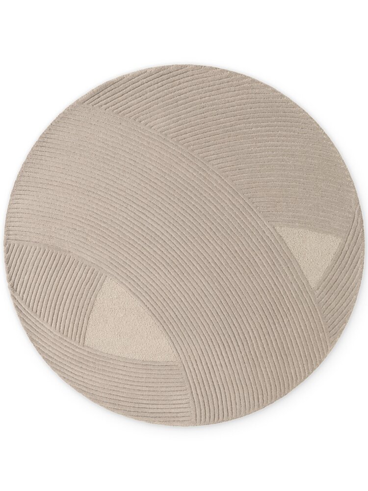 Rond wollen vloerkleed - Kensington Beige Rond wollen vloerkleed - Kensington Beige