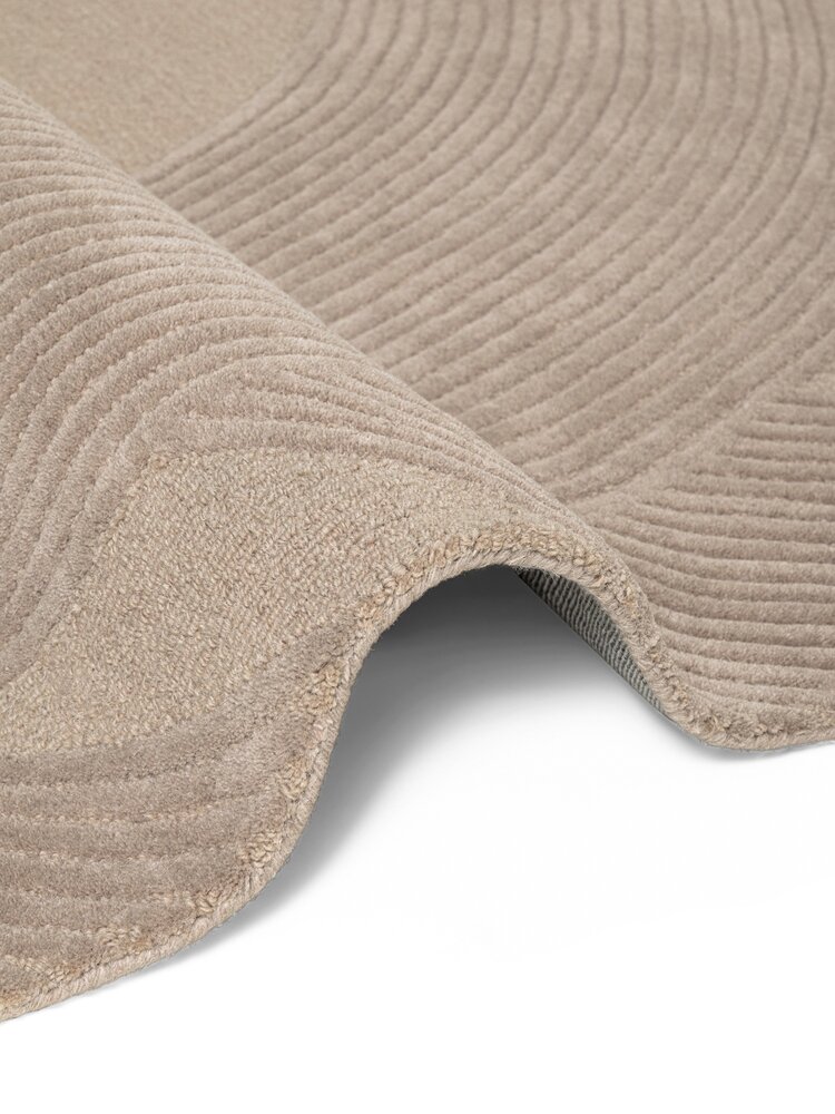 Rond wollen vloerkleed - Kensington Beige Rond wollen vloerkleed - Kensington Beige