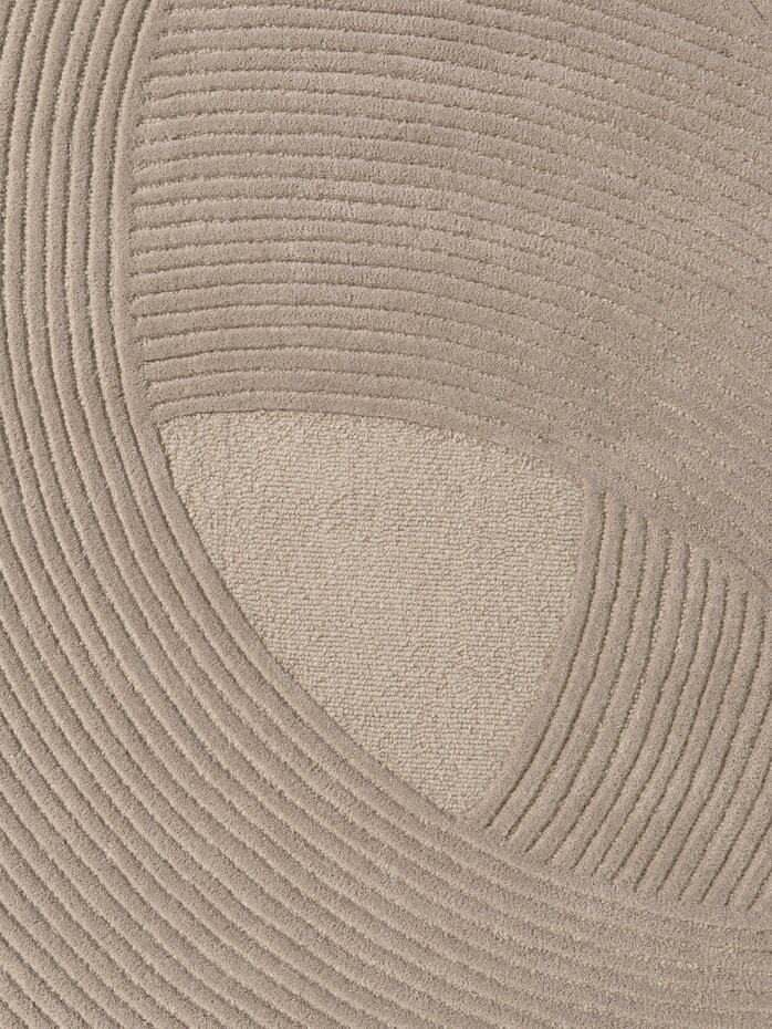 Rond wollen vloerkleed - Kensington Beige Rond wollen vloerkleed - Kensington Beige