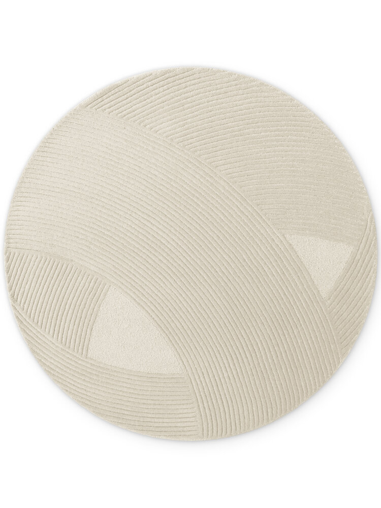 Rond wollen vloerkleed - Kensington Creme