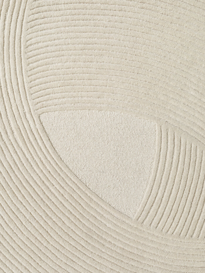 Rond wollen vloerkleed - Kensington Creme