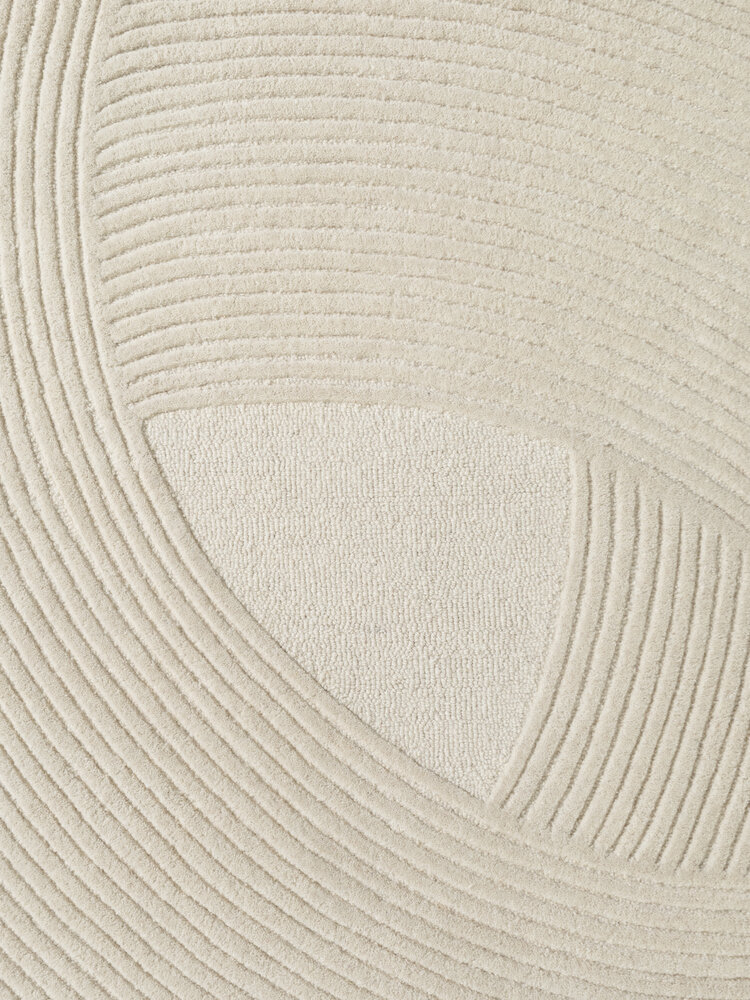 Rond wollen vloerkleed - Kensington Creme
