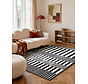 Wollen vloerkleed geometrisch - Stryve Pulse Zwart/Wit