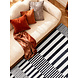 Wollen vloerkleed geometrisch - Stryve Pulse Zwart/Wit Wollen vloerkleed geometrisch - Stryve Pulse Zwart/Wit