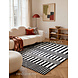Wollen vloerkleed geometrisch - Stryve Pulse Zwart/Wit Wollen vloerkleed geometrisch - Stryve Pulse Zwart/Wit