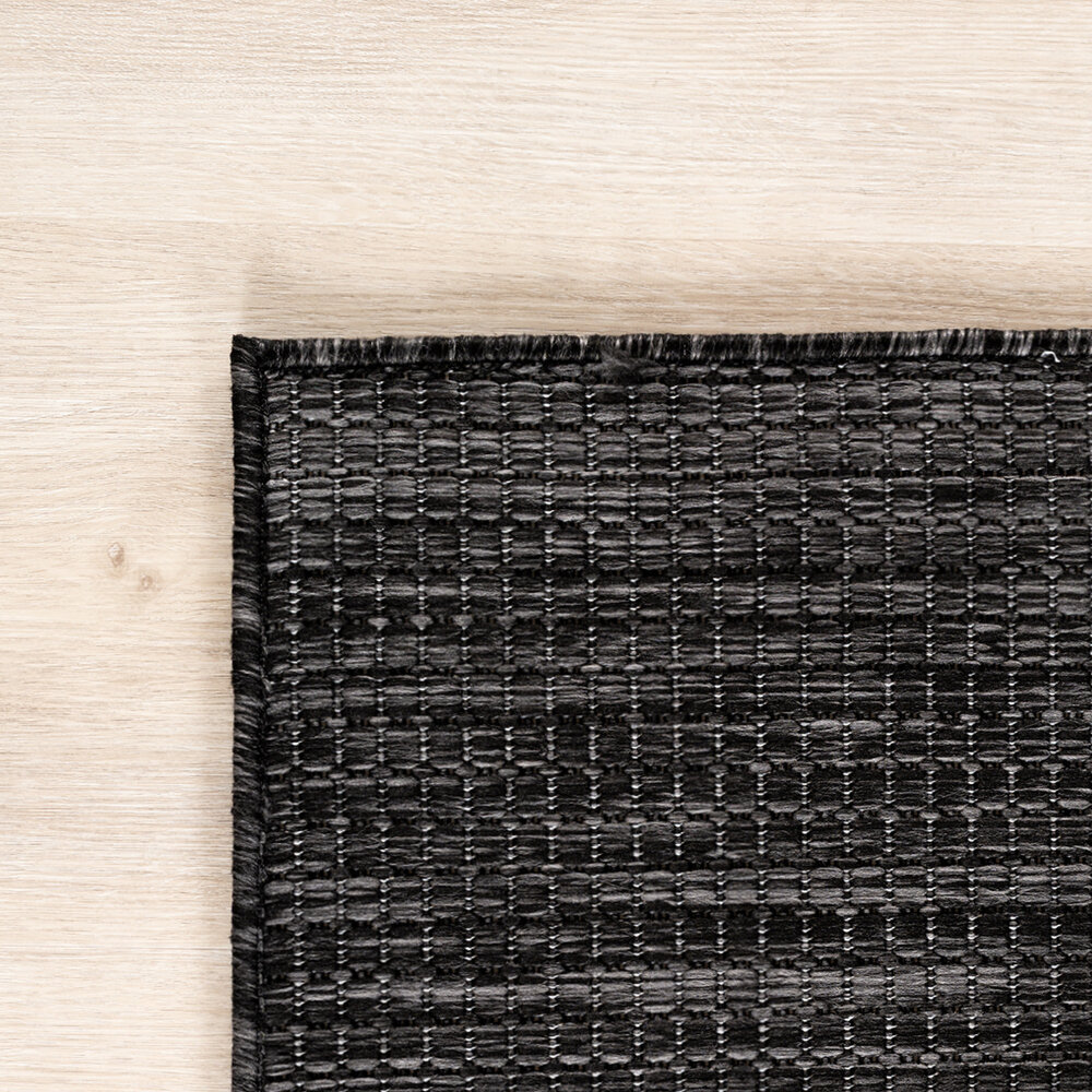 Effen buitenkleed - Mira Zwart Effen buitenkleed - Mira Zwart